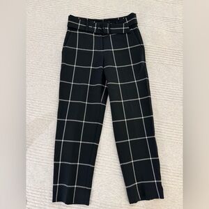 Ann Taylor | Forest green windowpane ankle trousers